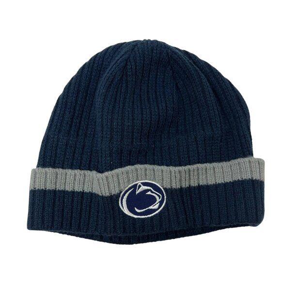Penn State University Nittany Lions Knit Beanie Hat Skull Cap Nike Team Logo - Picture 1 of 6